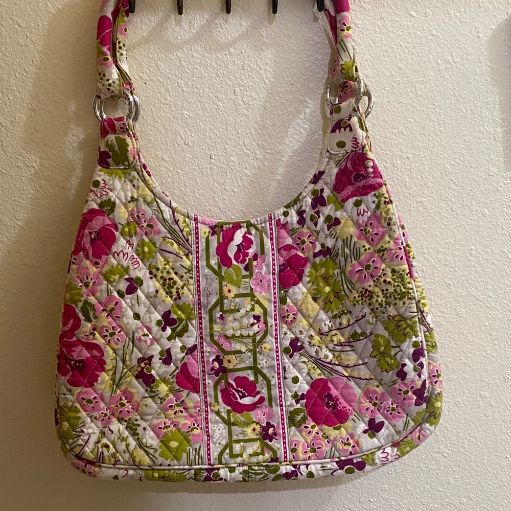 Vibrant Floral Vera Bradley Quilted Shoulder Bag